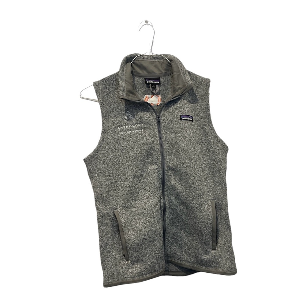 Patagonia Women’s Better Sweater Grey Vest Fleece Full Zip Company Logo Size‎ L